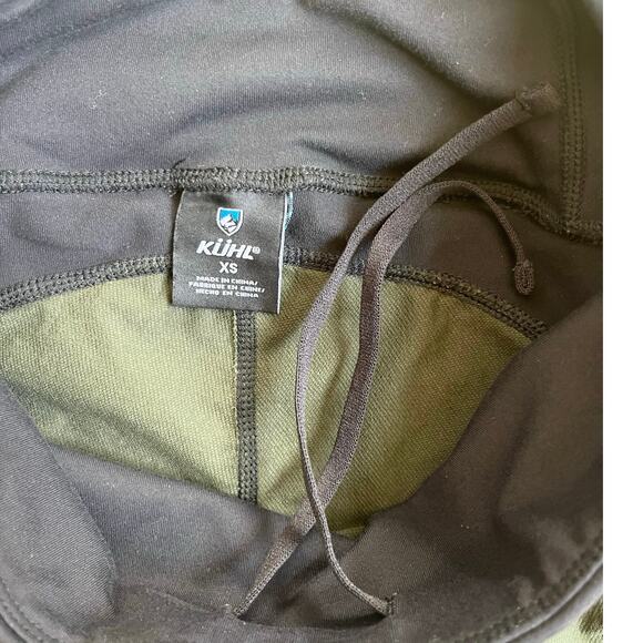 Kuhl Transcender Black Green Leggings Pocket Drawstring Women's Size XS - Picture 3 of 6